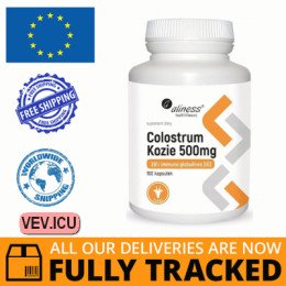Aliness Goat Colostrum 500mg 100 capsules — Made in Poland — Free Delivery