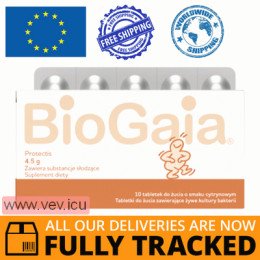 BioGaia, lemon flavor, 10 chewable tablets — Made in Switzerland — Free Delivery