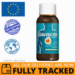 GAVISCON WITH MINT FLAVOR, ORAL SUSPENSION, 150ML — MADE IN GREAT BRITAIN — FREE SHIPPING GAVISCON WITH MINT FLAVOR, ORAL SUSPENSION, 150ML — MADE IN GREAT BRITAIN — FREE SHIPPING