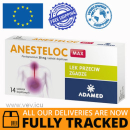 ANESTELOC MAX 20MG 14 GASTRO-RESISTANT TABLETS — MADE IN POLAND — FREE SHIPPING