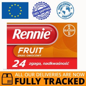 RENNIE FRUIT, FRUIT FLAVOR 24 LOZENGES — MADE IN GERMANY — FREE SHIPPING