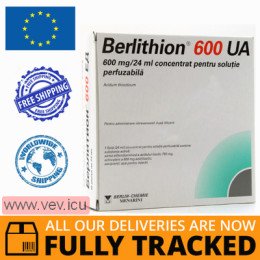 Berlithion concentrate for solution for infusion 600ED (600mg)/24ml, 5 ampoules  — Made in Germany — Free Delivery