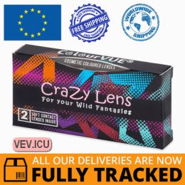ColourVUE Crazy Lens - Blade - zero lenses (2 lenses) DIA 14.00, BC 8.60, Power 0 — Made in USA — Free Delivery