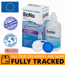 ReNu MPS Sensitive Eyes Flight pack liquid 100 ml — Made in Made in USA — Free Delivery 