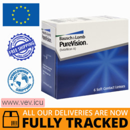 Bausch&Lomb PureVision contact lenses 6 pcs — Made in USA — Free Delivery