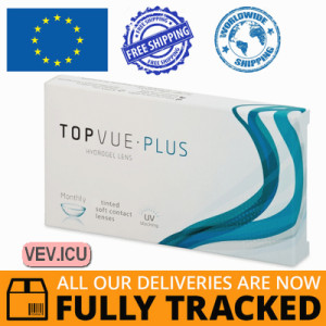 TopVue Monthly Plus (6 lenses) DIA 14.30, BC 8.60 — Made in USA — Free Delivery