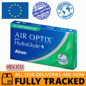 Air Optix plus HydraGlyde for Astigmatism (6 lenses) DIA 14.50, BC 8.70 — Made in USA — Free Delivery