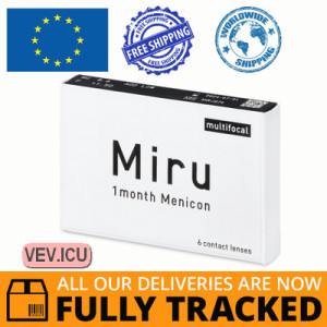 Miru 1 Month Menicon Multifocal (6 lenses) DIA 14.20, BC 8.60 — Made in Japan — Free Delivery