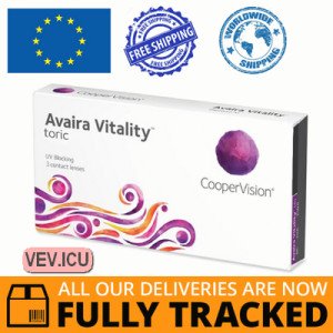 CooperVision Avaira Vitality Toric (3 lenses) DIA 14.50, BC 8.50 — Made in USA — Free Delivery