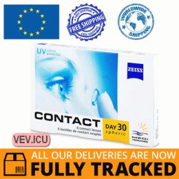 Carl Zeiss Contact Day 30 Spheric (6 lenses) DIA 14.20, BC 8.60 — Made in Germany — Free Delivery
