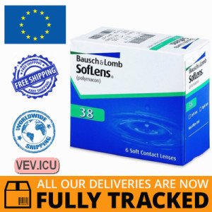 SofLens 38 (6 lenses) DIA 14.00, BC 8.40 — Made in USA — Free Delivery