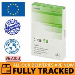 Clear 58 (6 lenses) DIA 14.00, BC 8.30 — Made in UK — Free Delivery