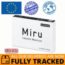 Miru 1 Month Menicon Multifocal (6 lenses) DIA 14.20, BC 8.60 — Made in Japan — Free Delivery