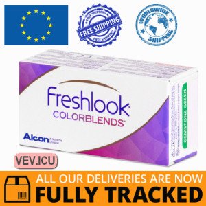FreshLook ColorBlends Turquoise - corrective (2 lenses) DIA 14.50, BC 8.60 — Made in USA — Free Delivery