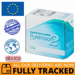 PureVision 2 (6 lenses) DIA 14.00, BC 8.60 — Made in USA — Free Delivery