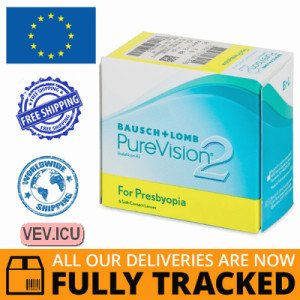 PureVision 2 for Presbyopia (6 lenses) DIA 14.00, BC 8.60 — Made in USA — Free Delivery