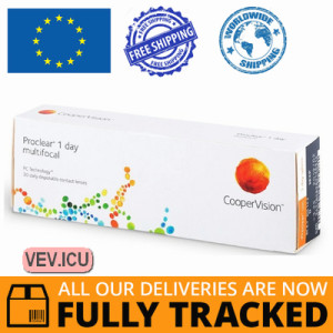 CooperVision Proclear 1 Day Multifocal (30 lenses) DIA 14.20, BC 8.70 — Made in USA — Free Delivery