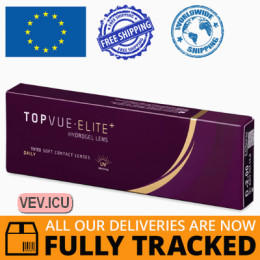 TopVue Elite+ (180 lenses) DIA 14.20, BC 8.60 — Made in USA — Free Delivery