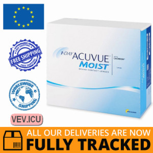 1 Day Acuvue Moist (180 Lenses) DIA 14.20, BC 8.50 — Made in USA — Free Delivery