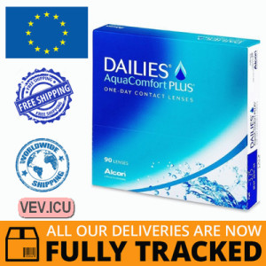 Dailies AquaComfort Plus (90 lenses) DIA 14.00, BC 8.70 — Made in USA — Free Delivery