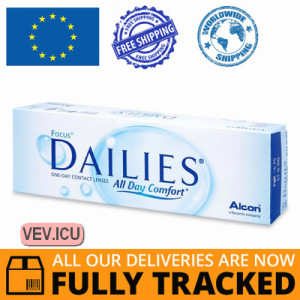 Focus Dailies All Day Comfort (30 lenses) DIA 13.80, BC 8.60 — Made in USA — Free Delivery