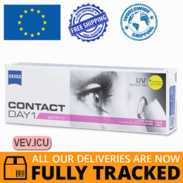Zeiss Contact Day 1 Spheric (32 lenses) DIA 14.20, BC 8.80 — Made in Germany — Free Delivery Zeiss Contact Day 1 Spheric (32 lenses) DIA 14.20, BC 8.80 — Made in Germany — Free Delivery