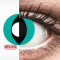Crazy Lens - Cat Eye Aqua - zero lenses (2 lenses) DIA 14.20, BC 8.60, Power 0 — Made in Australia — Free Delivery