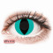 Crazy Lens - Cat Eye Aqua - zero lenses (2 lenses) DIA 14.20, BC 8.60, Power 0 — Made in Australia — Free Delivery