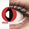 Crazy Lens - Cat Eye Red - zero lenses (2 lenses) DIA 14.20, BC 8.60, Power 0 — Made in Australia — Free Delivery