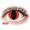Crazy Lens - Cat Eye Red - zero lenses (2 lenses) DIA 14.20, BC 8.60, Power 0 — Made in Australia — Free Delivery