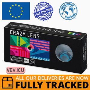 Crazy Lens - White Walker - zero lenses (2 lenses) DIA 14.20, BC 8.60, Power 0 — Made in Australia — Free Delivery Crazy Lens - White Walker - zero lenses (2 lenses) DIA 14.20, BC 8.60, Power 0 — Made in Australia — Free Delivery