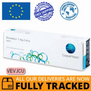 CooperVision Biomedics 1 Day Extra Toric (30 lenses) DIA 14.50, BC 8.70 — Made in USA — Free Delivery