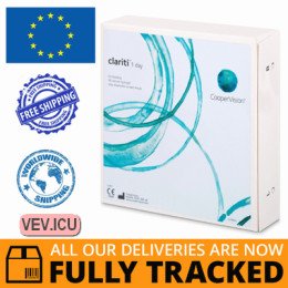 CooperVision Clariti 1 day (90 lenses) DIA 14.10, BC 8.60 — Made in USA — Free Delivery