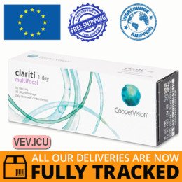 CooperVision Clariti 1 day multifocal (30 lenses) DIA 14.10, BC 8.60 — Made in USA — Free Delivery