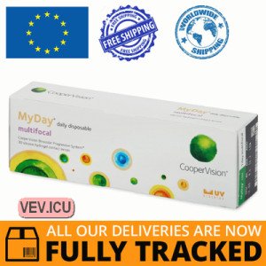 CooperVision MyDay daily disposable multifocal (30 lenses) DIA 14.20, BC 8.40 — Made in USA — Free Delivery