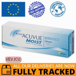 1 Day Acuvue Moist for Astigmatism (30 Lenses) DIA 14.50, BC 8.50 — Made in USA — Free Delivery