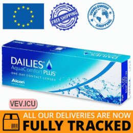 Dailies AquaComfort Plus (30 lenses) DIA 14.00, BC 8.70 — Made in USA — Free Delivery