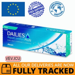 Dailies AquaComfort Plus Toric  (30 lenses) DIA 14.40, BC 8.80 — Made in USA — Free Delivery