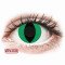 Crazy Lens - Cat Eye Green - zero lenses (2 lenses) DIA 14.20, BC 8.60, Power 0 — Made in Australia — Free Delivery