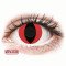 Crazy Lens - Cat Eye Red - zero lenses (2 lenses) DIA 14.20, BC 8.60, Power 0 — Made in Australia — Free Delivery