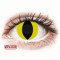 Crazy Lens - Cat Eye Yellow - zero lenses (2 lenses) DIA 14.20, BC 8.60, Power 0 — Made in Australia — Free Delivery