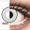 Crazy Lens - White Black - zero lenses (2 lenses) DIA 14.20, BC 8.60, Power 0 — Made in Australia — Free Delivery