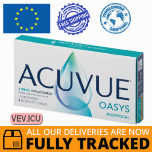 Acuvue Oasys Multifocal (6 lenses) DIA 14.30, BC 8.40 — Made in USA — Free Delivery