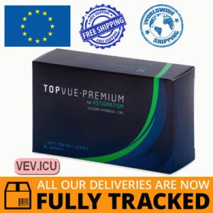 TopVue Premium for Astigmatism (3 Lenses) DIA 14.20, BC 8.60 — Made in USA — Free Delivery