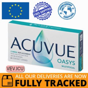 Acuvue Oasys Multifocal (6 lenses) DIA 14.30, BC 8.40 — Made in USA — Free Delivery