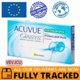 Acuvue Oasys for Presbyopia (6 lenses) DIA 14.30, BC 8.40 — Made in USA — Free Delivery