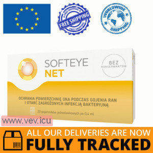 Softeye Net, eye gel, 0.4 ml x 20 single-dose containers  — Made in Poland by Polpharma — Free Delivery