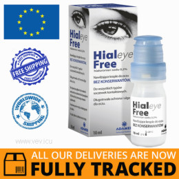 HIALEYE FREE 0,2% EYE DROPS 10 ML - MADE IN POLAND - FREE SHIPPING