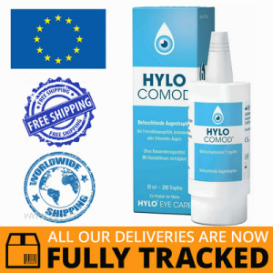 HYLO-COMOD 10ML EYE DROPS — MADE IN GERMANY — FREE SHIPPING