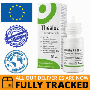 THEALOZ 3% 10ML EYE DROPS — MADE IN POLAND — FREE SHIPPING